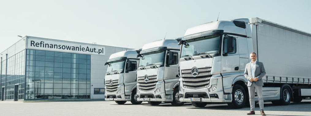 Refinansowanie floty ciągników siodłowych Mercedes-Benz Actros. Ekspert RefinansowanieAut.pl i procedura wykupu floty z leasingu.